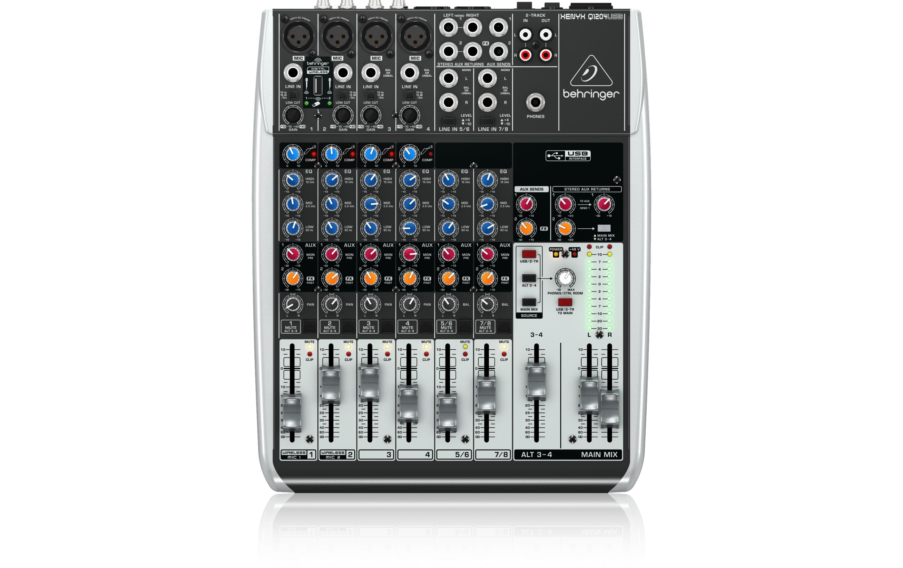Mischpult Xenyx Q1204 USB<br>Mischpult mit USB-Anschlüssen