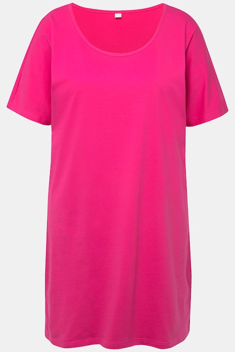 Longshirt, oversized, Rundhals, Halbarm
