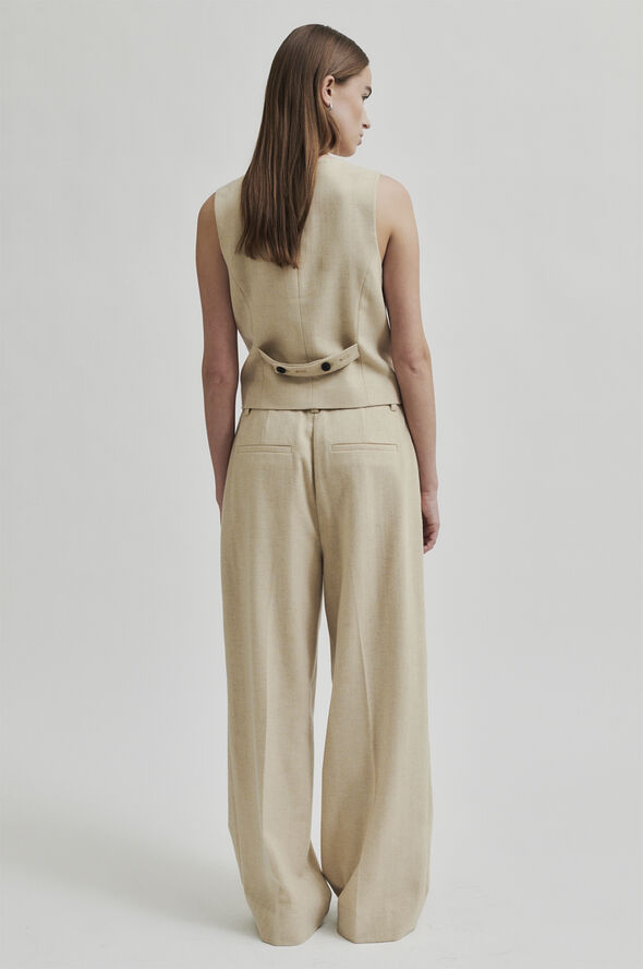Second Female Navada Wool Waistcoat Beige melange