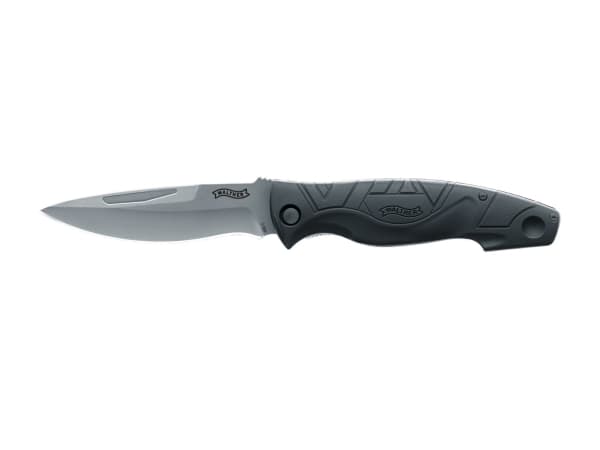 Walther 5.0755, Single/enkelt, Foldekniv, Spydspiss, Rustfritt stål, Sort, 24,5 cm