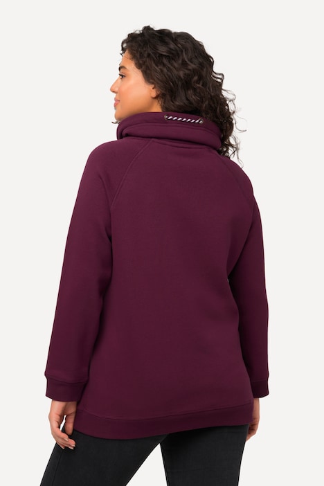 Sweatshirt, weiter Stehkragen, Taschen, Raglan-Langarm