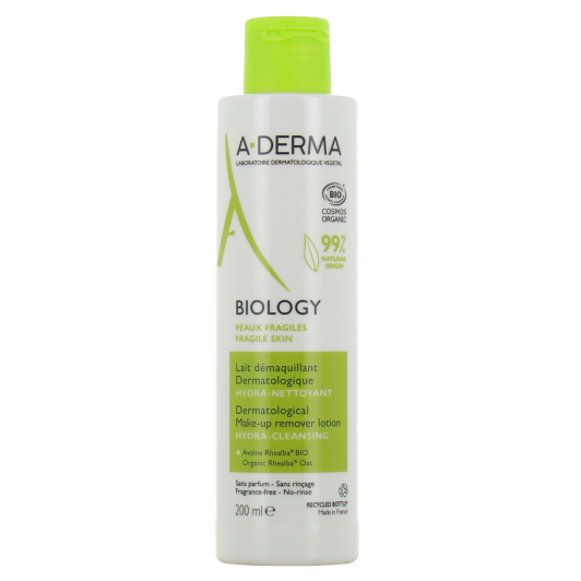 Lait démaquillant dermatologique Bio A-Derma Biology