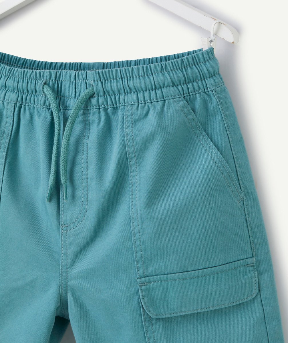 bermuda baggy garçon bleu canard