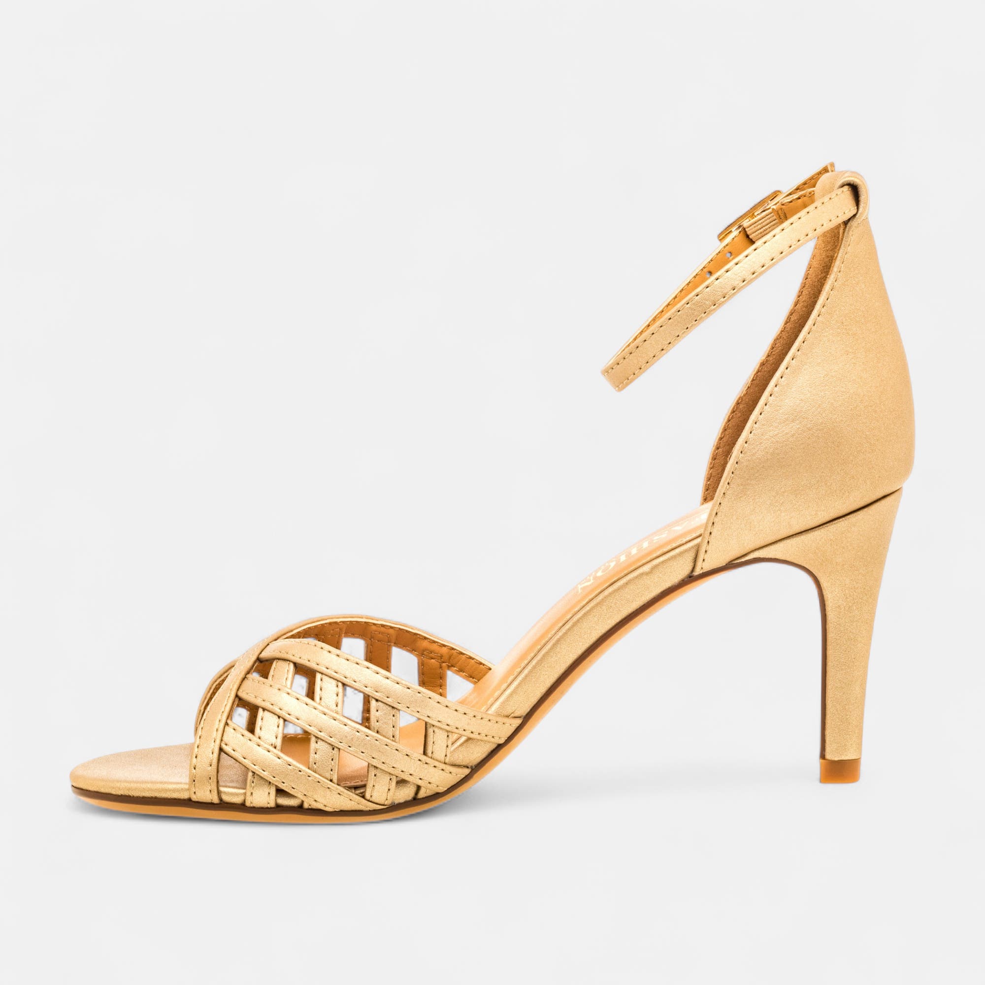 Nu-pieds à talon Femme or