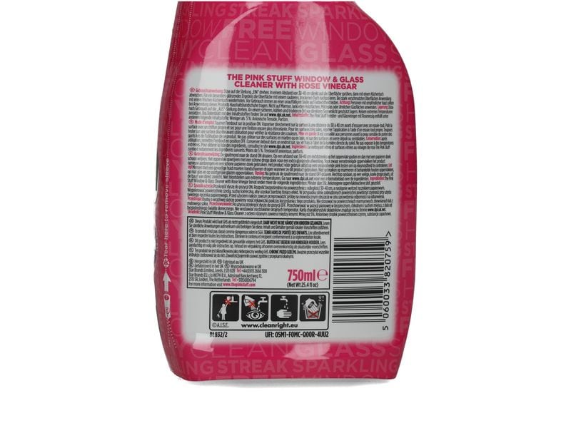The Pink Stuff Glasreiniger 0.75 l Glasreiniger sorgt für streifenfreien Glanz