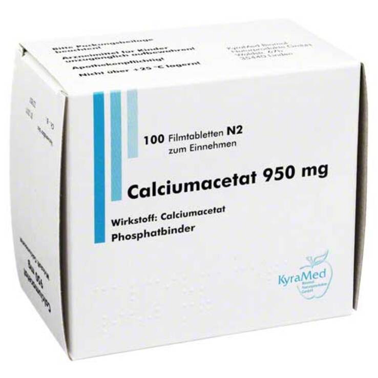 Calciumacetat 950 mg Filmtabletten, 100 St