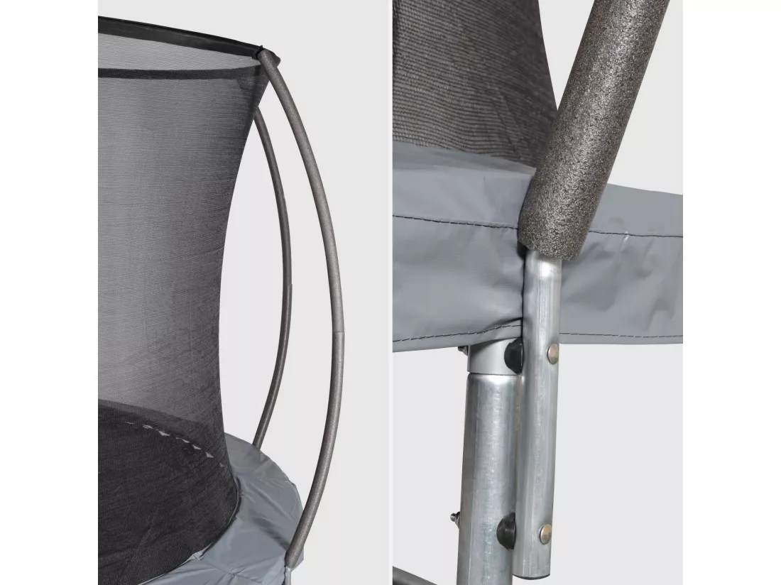 Trampoline rond Ø 430cm gris avec filet de protection intérieur - Venus Inner – Nouveau modèle - trampoline de jardin 4.30m 430 cm |Design | Qualité PRO. | Normes EU.
