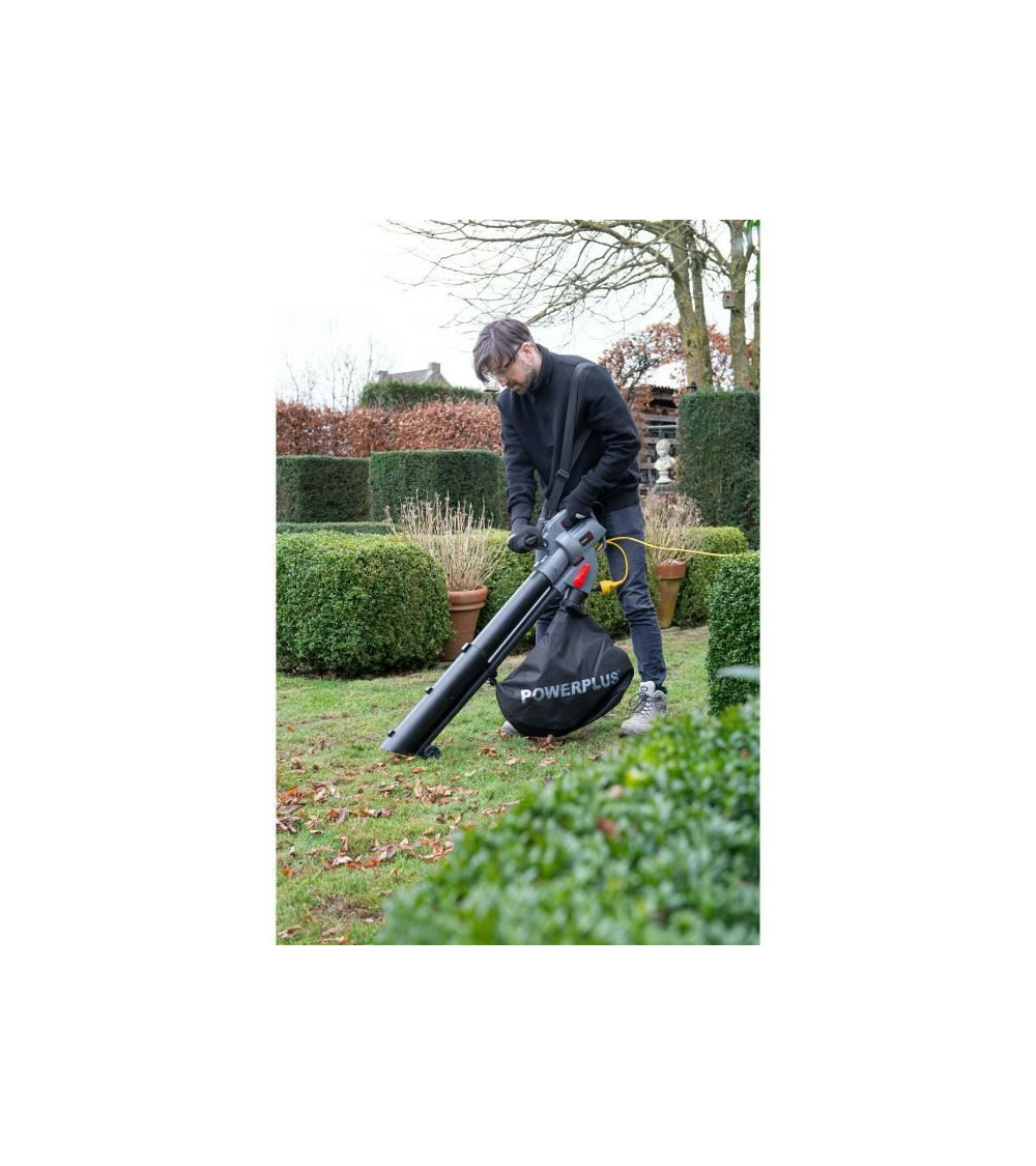 Aspirateur souffleur broyeur de feuilles 3300w poweg9013