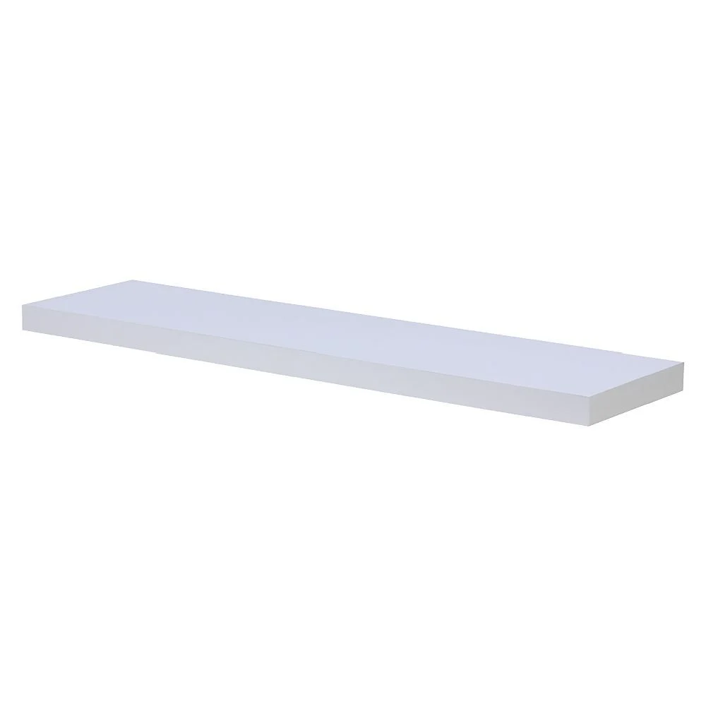 Étagère murale rectangulaire en bois blanc