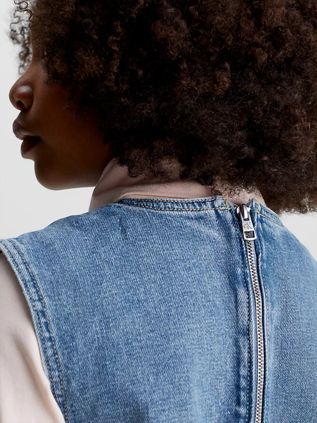 vestido jeans sem mangas