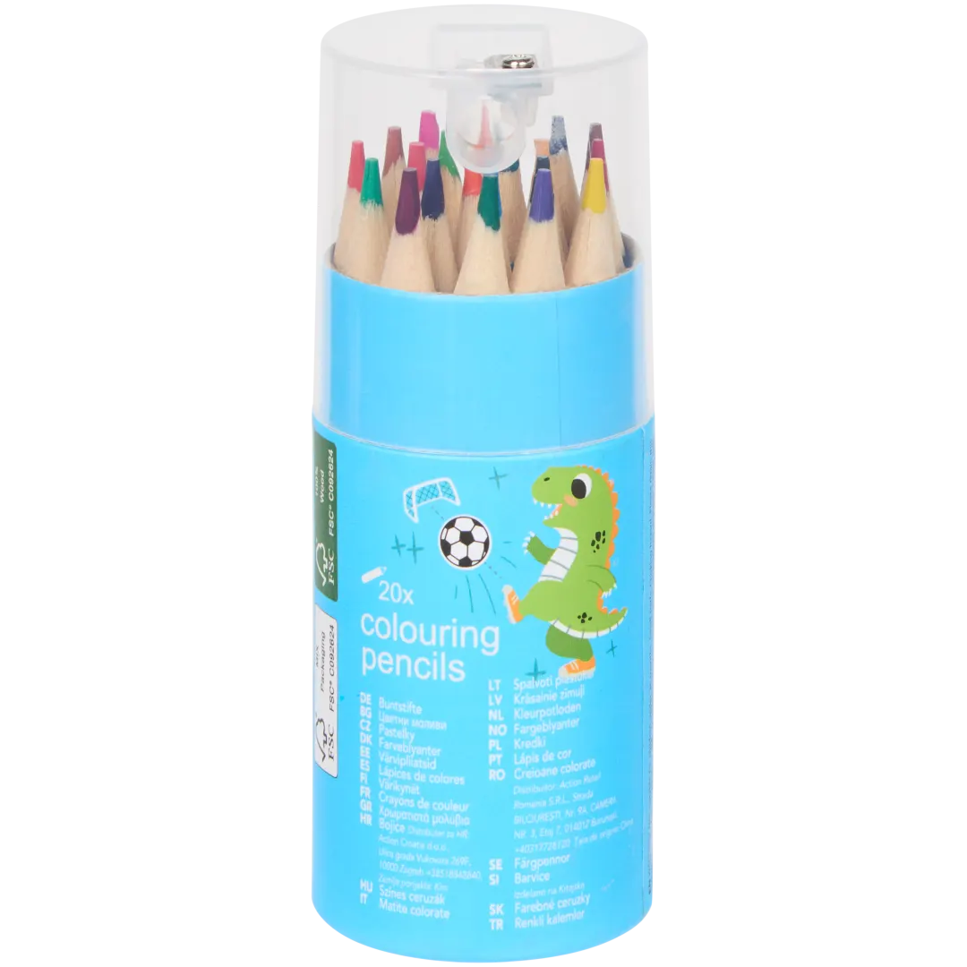 Crayons de couleur pour enfant avec taille-crayon