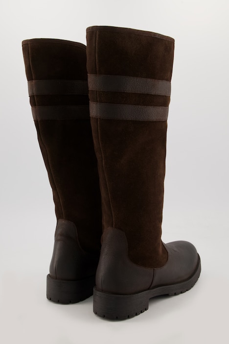 Lederstiefel, Materialmix, Wechselfußbett, Weite H