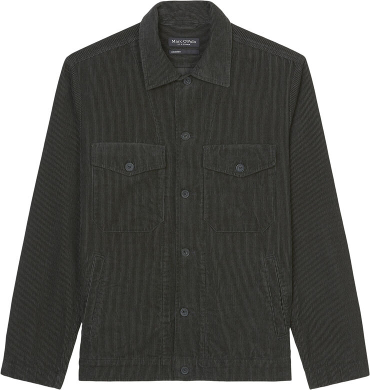Marc O’Polo Overshirt with bowling collar, bott Broken graphite