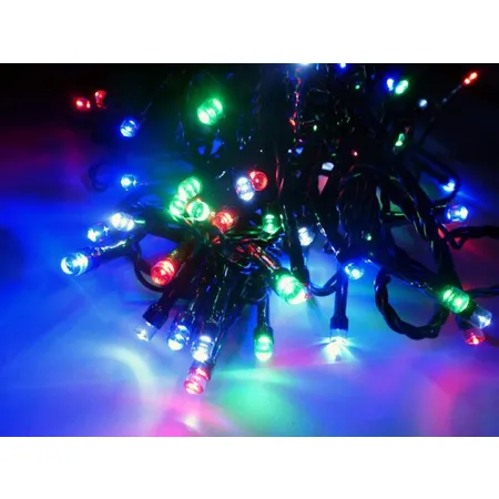 China Trading LED-Lichterkette mit 96 bunten LED's, für innen, mit 8 Blinkfunktionen