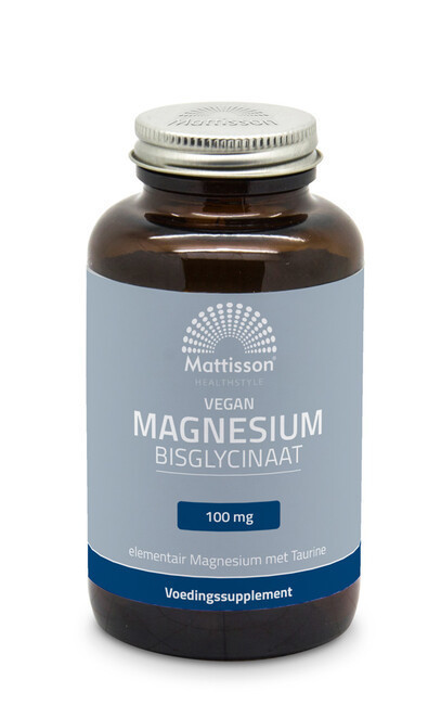 Mattisson Magnesium bisglycinaat 100mg taurine 180 Tablettem
