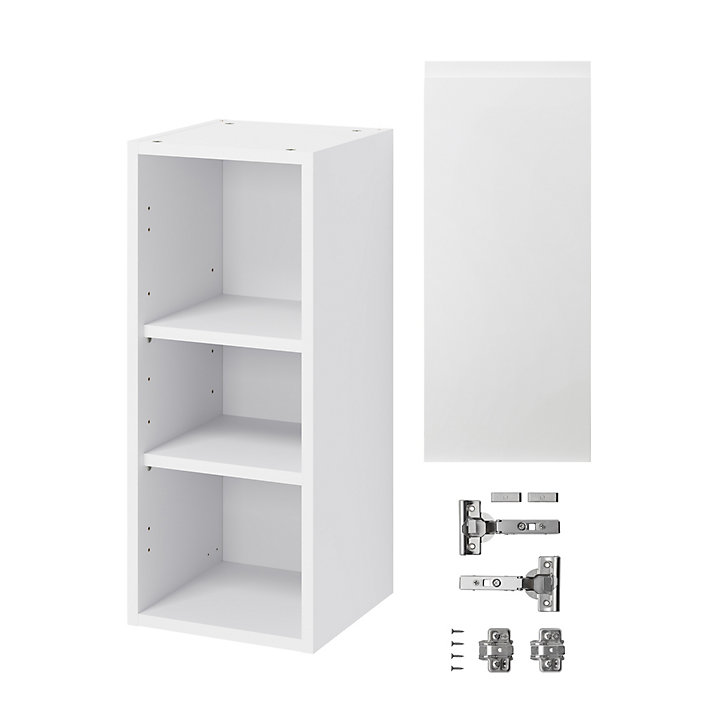 Meuble haut de cuisine Garcinia blanc brillant l. 30 cm x H. 72 cm GoodHome