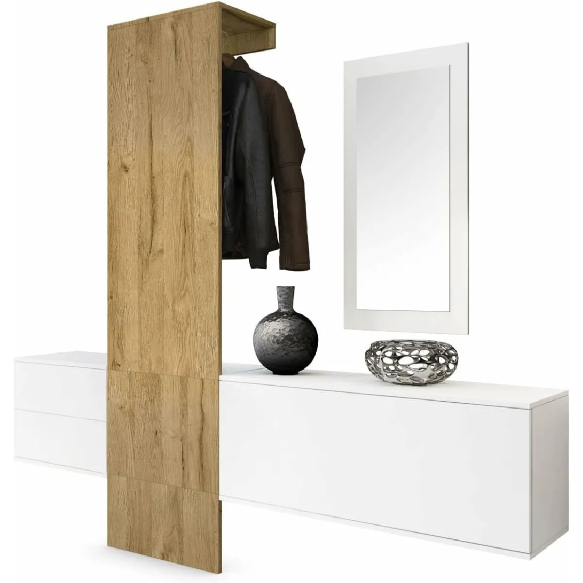 MPC Vestiaire Blanc/Chêne