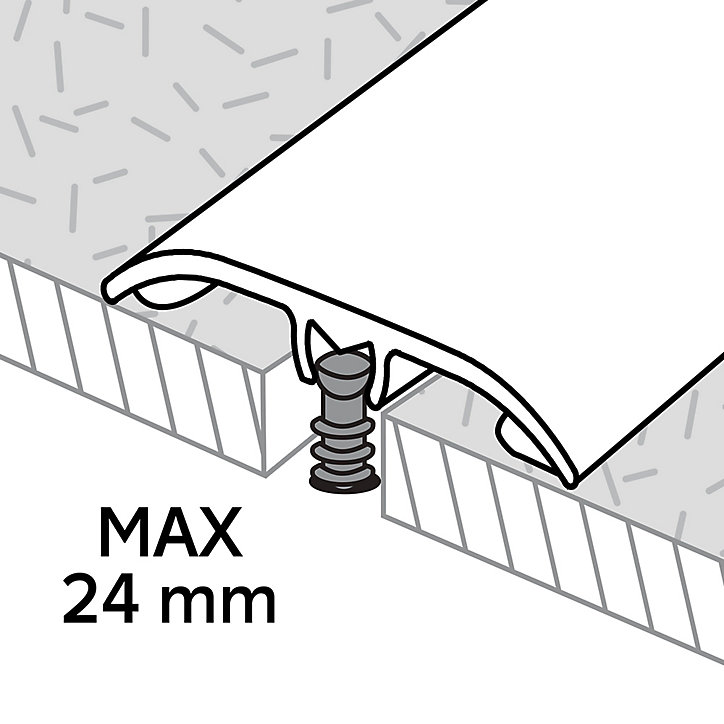Barre de seuil en aluminium décor bois GoodHome 37 x 930 mm DÉCOR 235