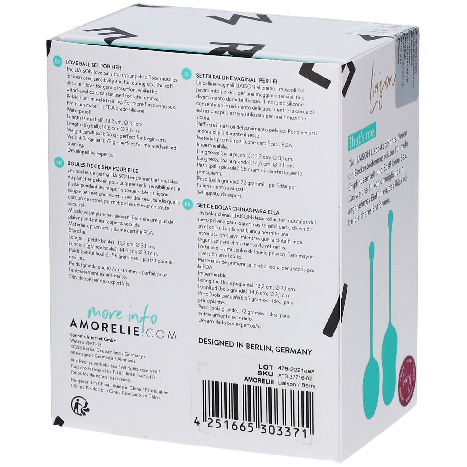 AMORELIE Liaison Heavy Schwere Liebeskugeln FÜR SIE