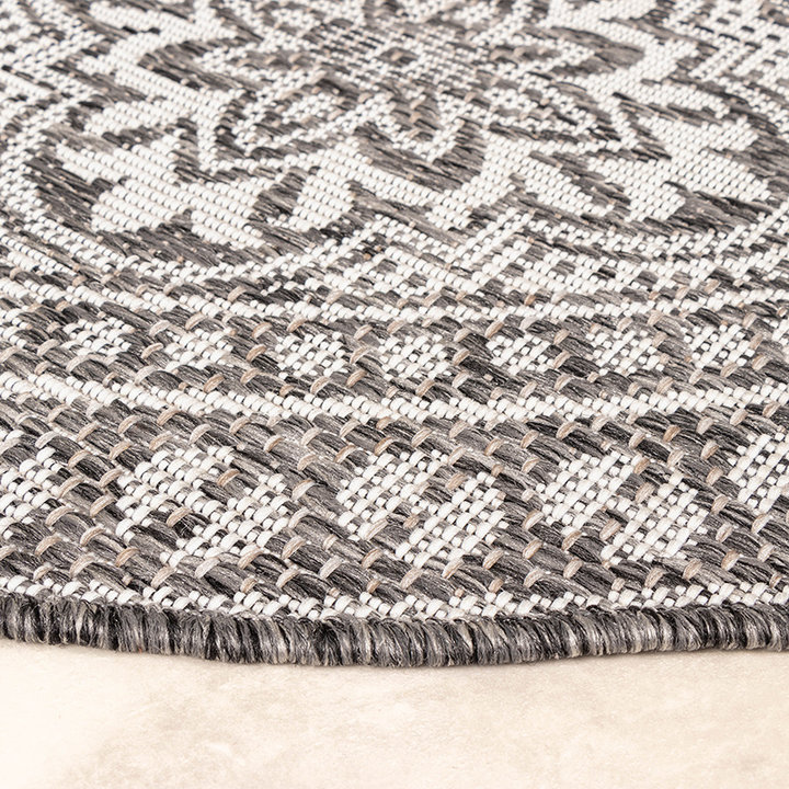Rond Buitenkleed - Summer Oriental Grijs