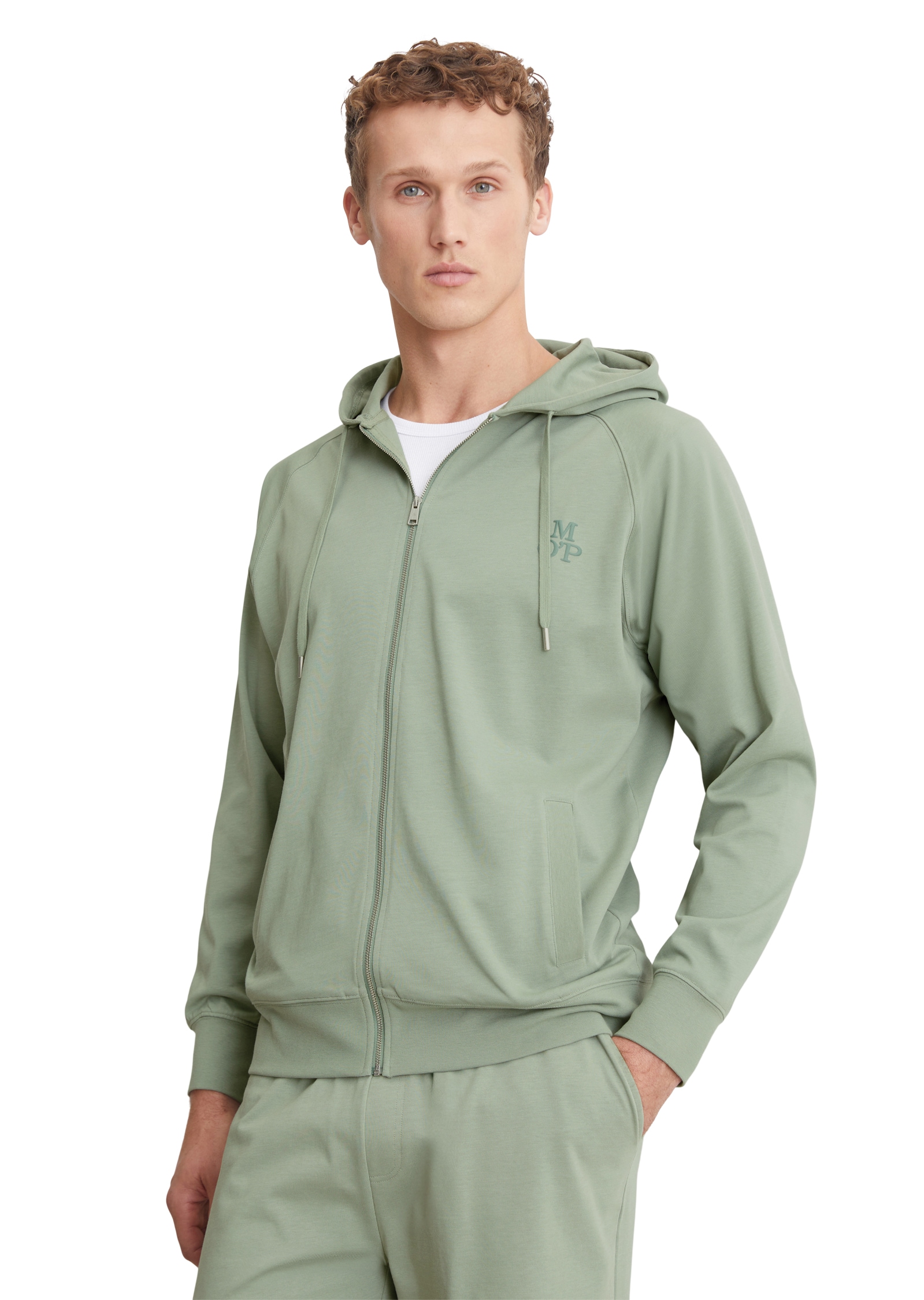 Marc O'Polo Sweatjacke , mit grosszügiger Kapuze inklusive Tunnelzug
