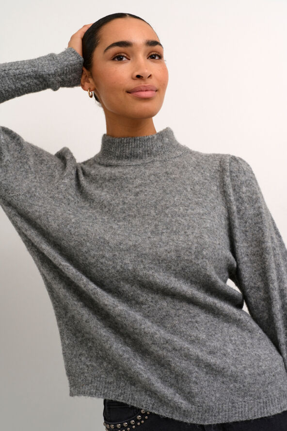 Kaffe KAamelia Knit Pullover Grey melange