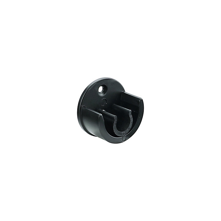 Support encastré pour barre à rideau GoodHome 19 mm Araxos noir