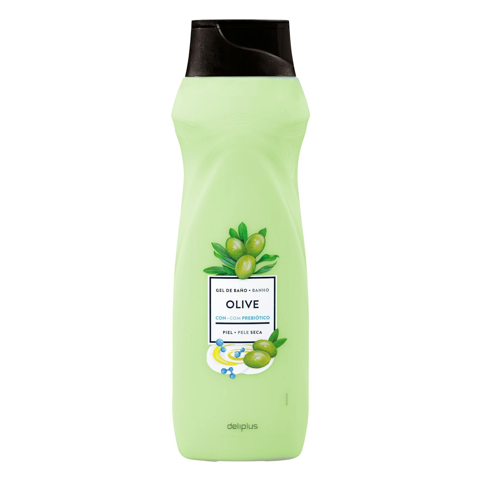 Gel de bain à l'olive Deliplus pour peaux sèches