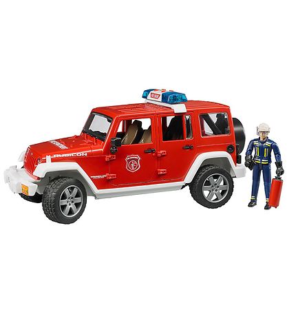 Bruder Bil - Jeep Wrangler Udrykningsk?ret?j m. Lys/Lyd - 02528