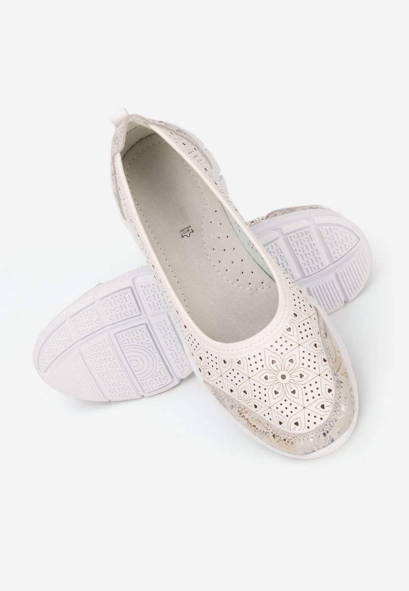 Espadrilles femme en cuir blanches Giustina