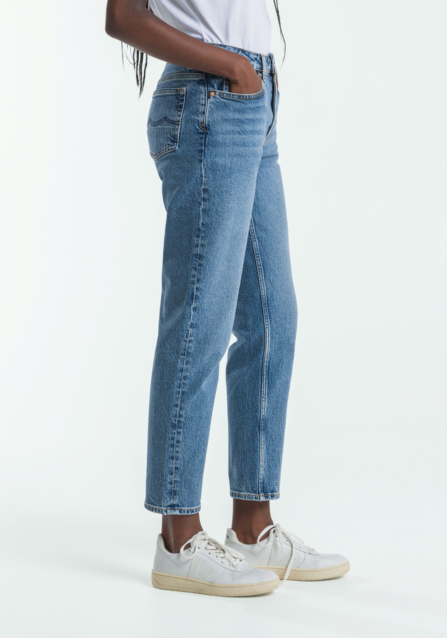 Kings Of Indigo Jeans Caroline Cropped Stretch Eco Xavier Blue Marble