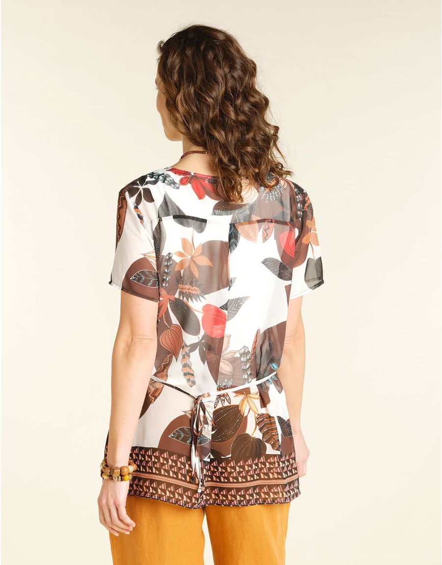 Tunique en voile marron