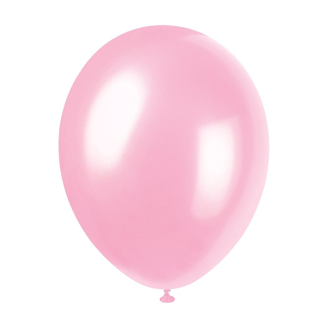 Lichtroze Ballonnen Crystal Glans 30cm 8st