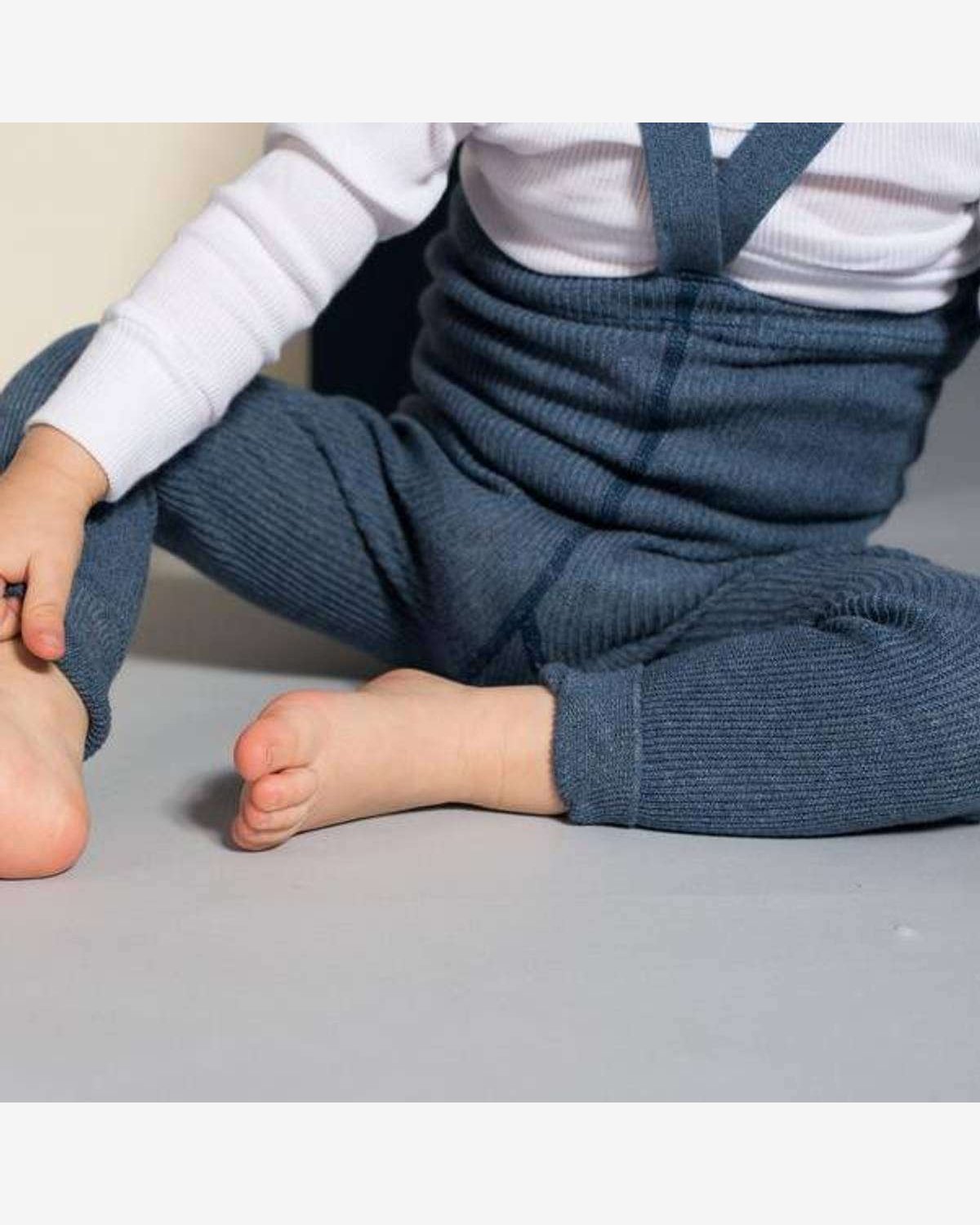 Strømpebukse Rib u/ føtter, m/ seler – Footless Tights