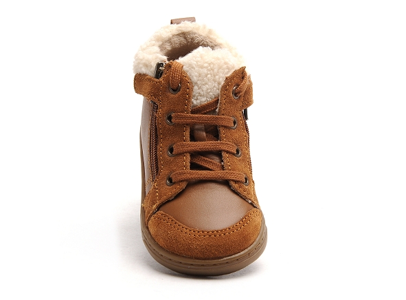Shoo pom boots bottine bebe bouba zip wool marron