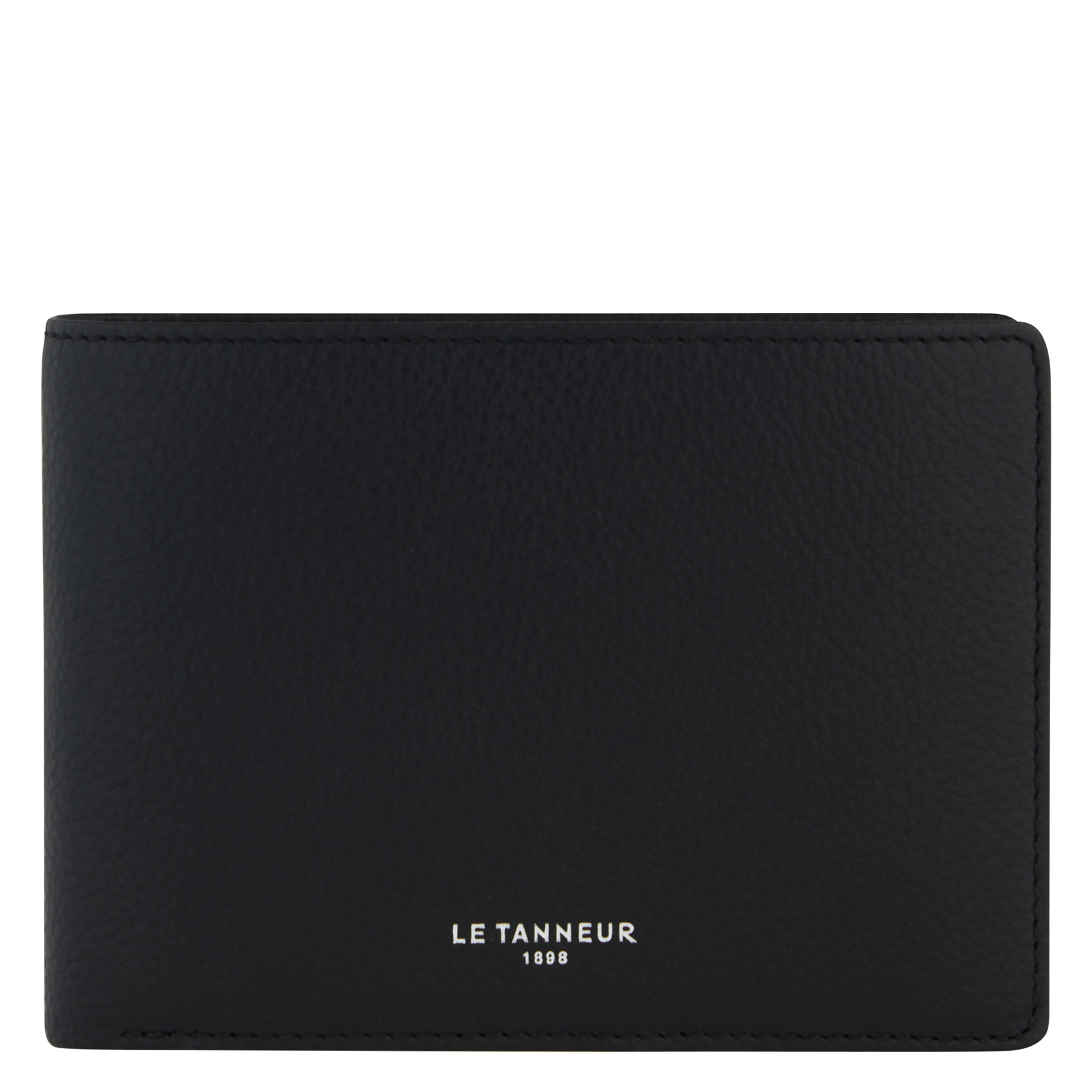EMILE - Portefeuille horizontal en cuir grainé | Noir