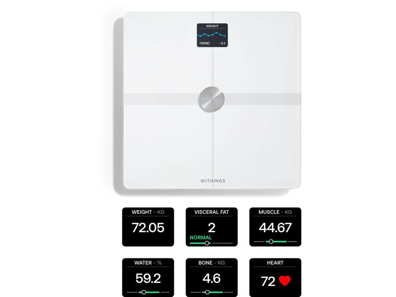 Withings Körperanalysewaage Body Smart Weiss WLAN-Personenwaage