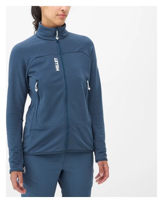Polaire Millet Fusion Grid Bleu Femme