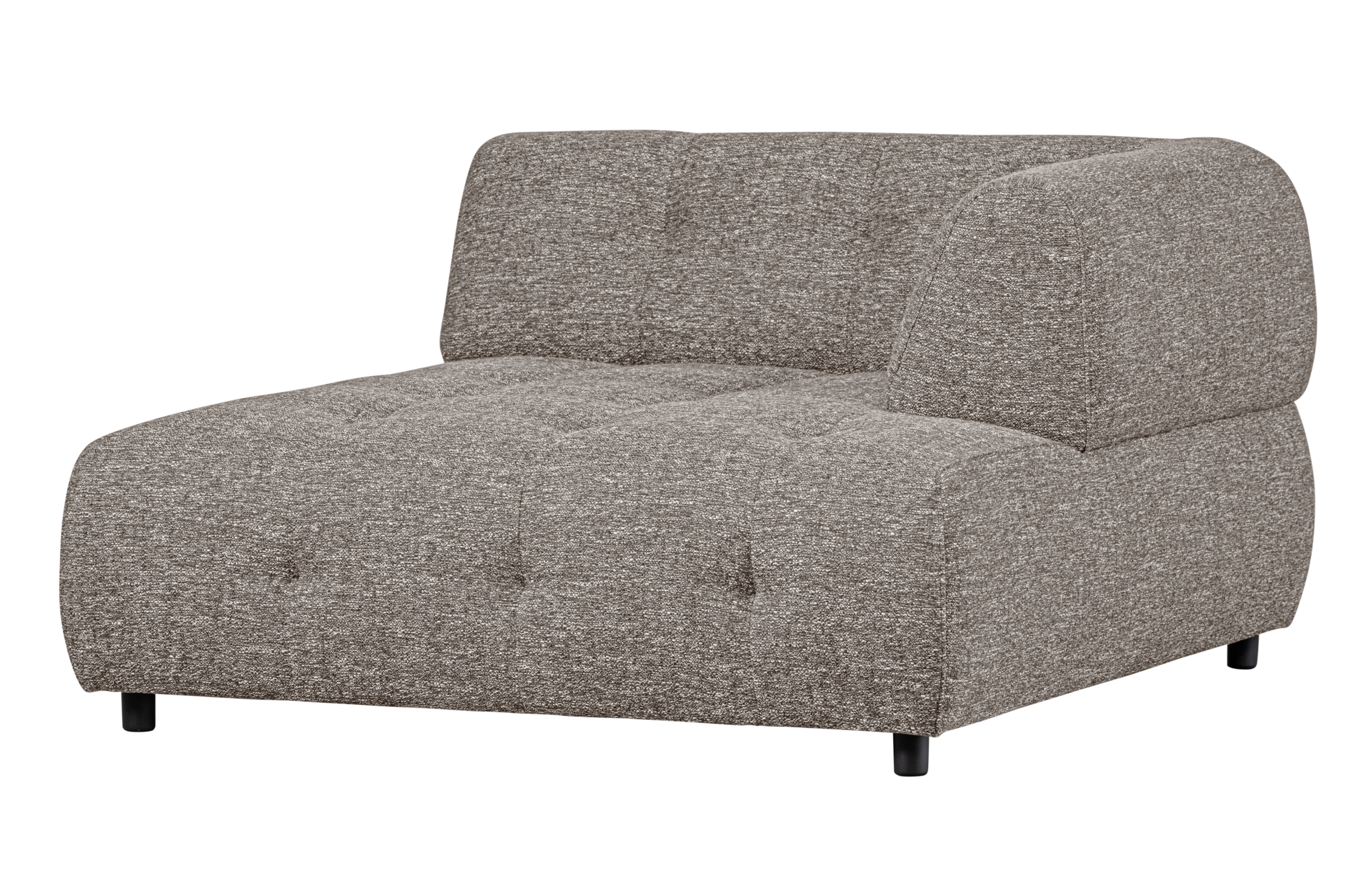 1,5-zits chaise longue Louis melange met arm rechts Louis 1,5-zits chaise longue met arm rechts Melange - Coffee