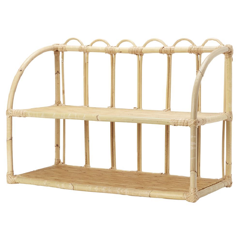 Etagère en rotin 2 niveaux