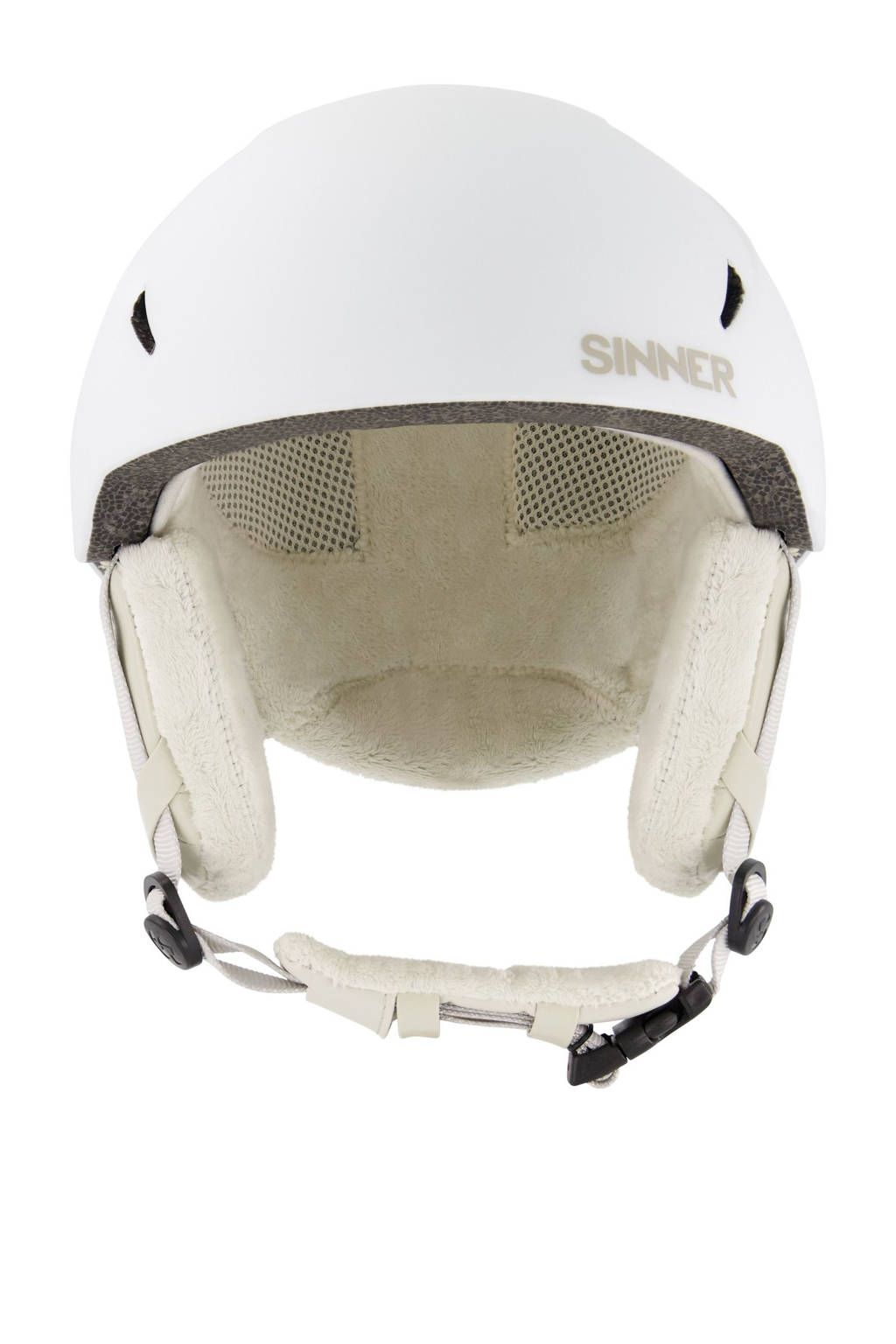 Junior skihelm Crest mat mat wit