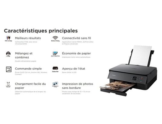 CANON - Imprimante multifonction jet d'encre PIXMA TS-5350 Noire