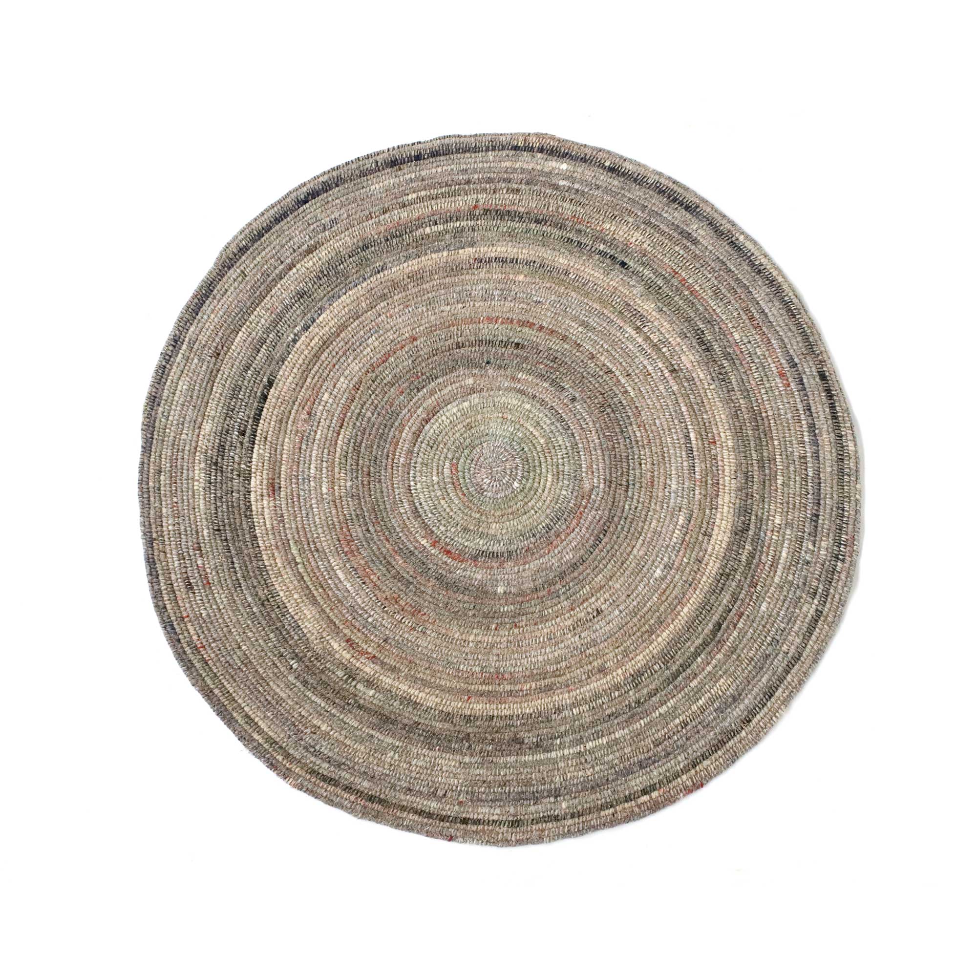 Teppich 'Korei' aus Schurwolle, Brauntöne/beige, Ø 120 cm von fischer's lagerhaus