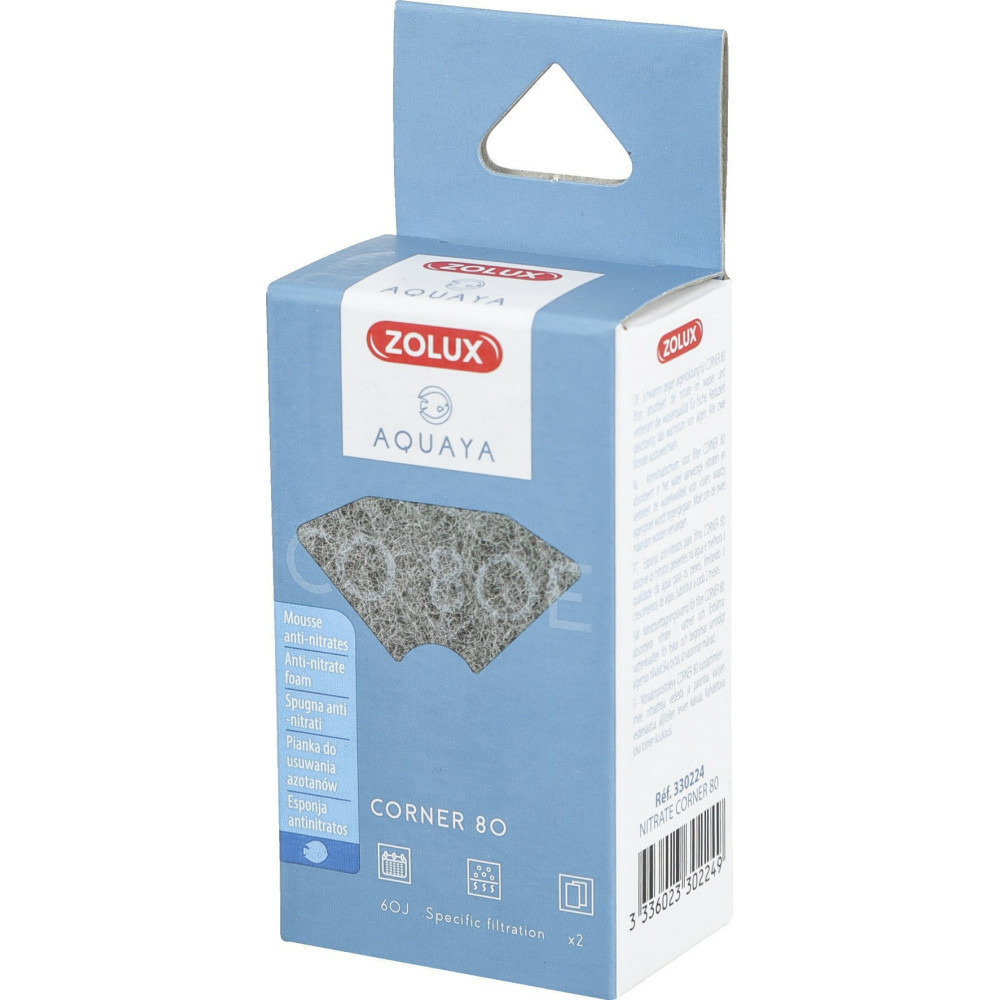 Filtre pour pompe corner 80, filtre co 80 e mousse anti-nitrates x 2. Pour