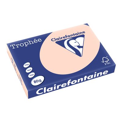 Clairefontaine Trophée - Papier couleur - A3 (297 x 420 mm) - 80 g/m² - Ramette de 500 feuilles - saumon