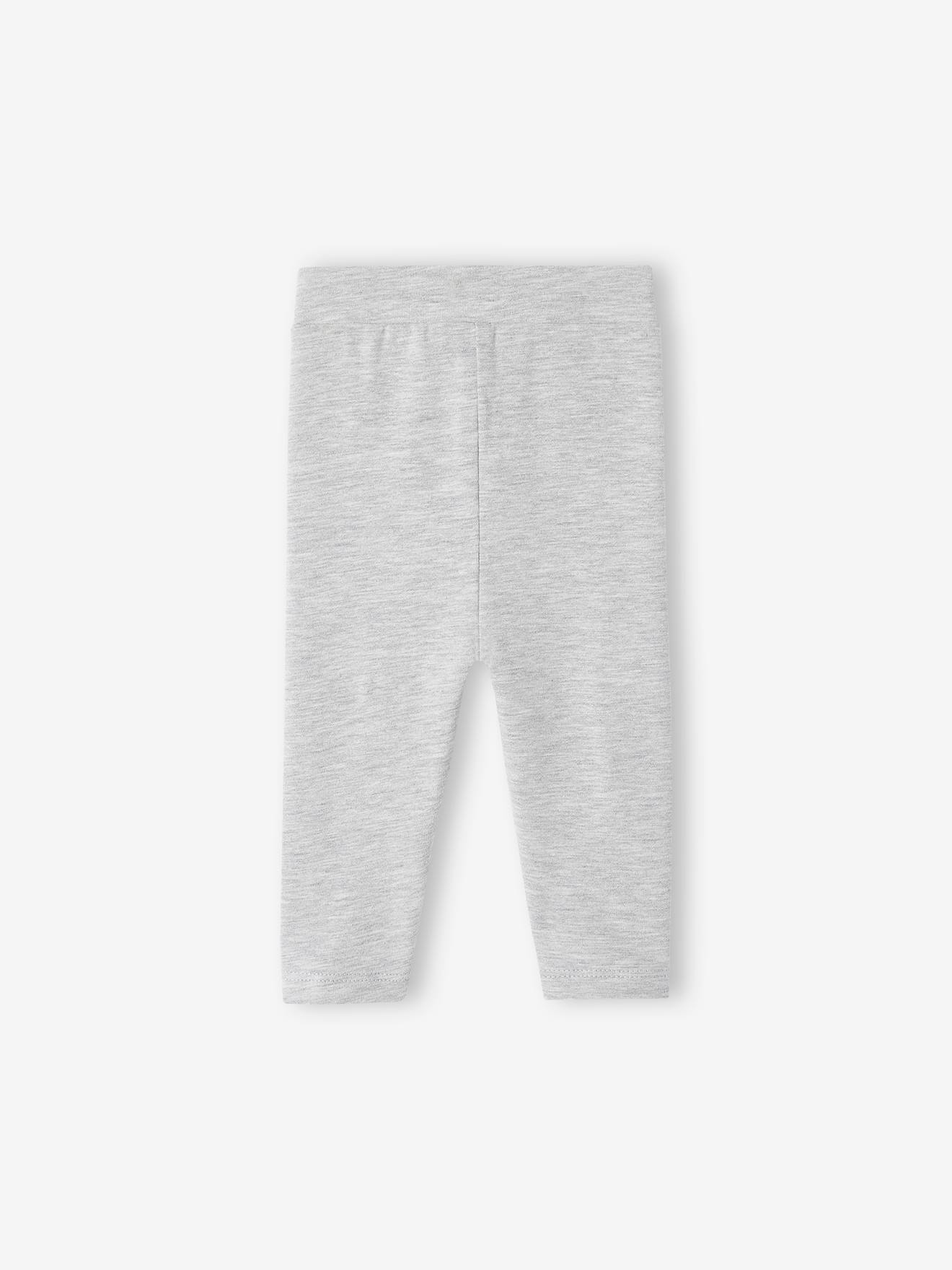 Leggings de algodão orgânico para bebês, maquiagem rosa