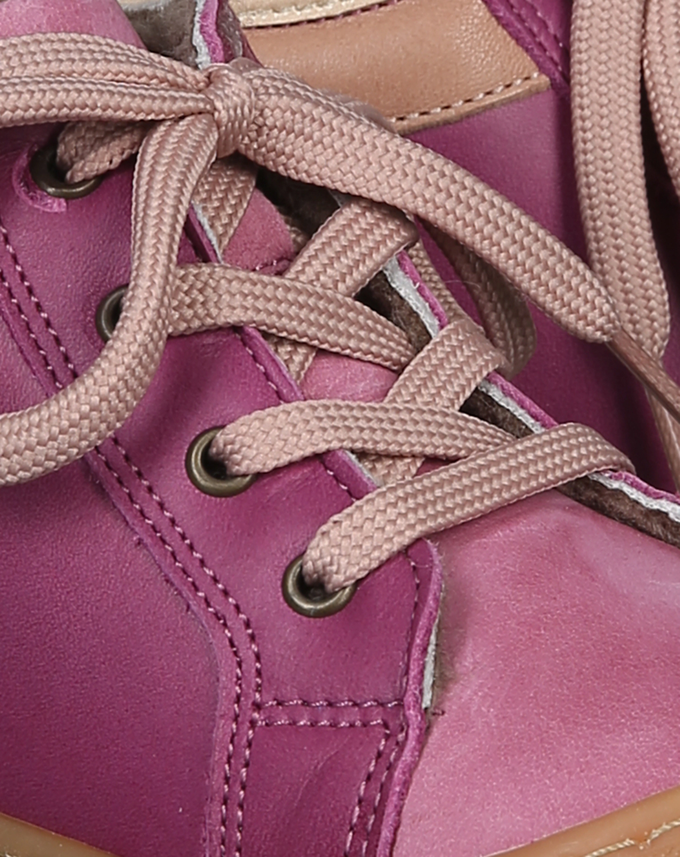 Schnür-Lauflernschuhe SAMUEL gefüttert in fuchsia
