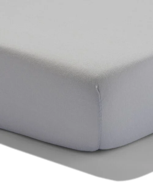 drap-housse pour surmatelas jersey 140x200 gris clair