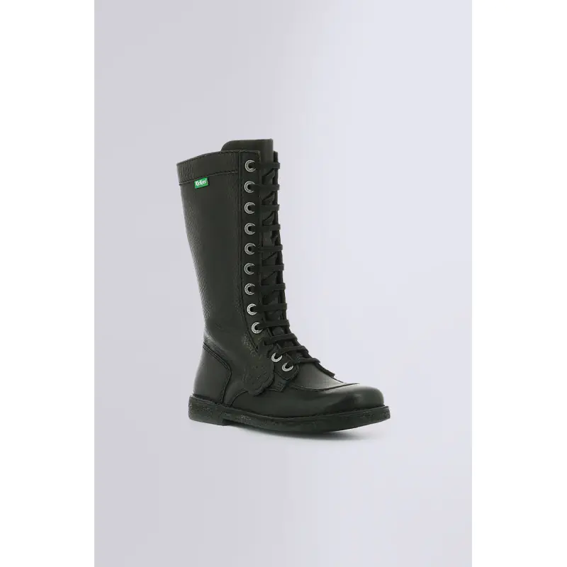 MEETKIKNEW NOIR SEMELLE NOIRE BOTTES Cuir Femme