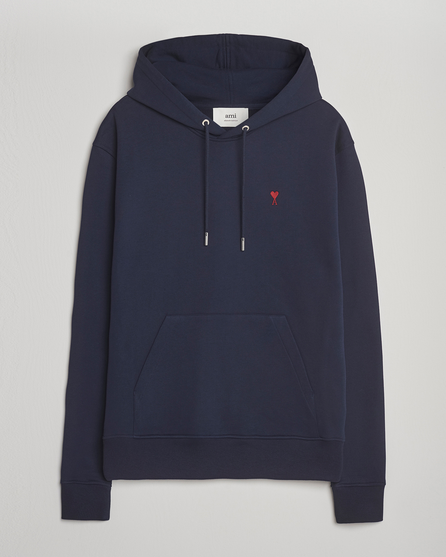AMI Heart Logo Hoodie Night Blue